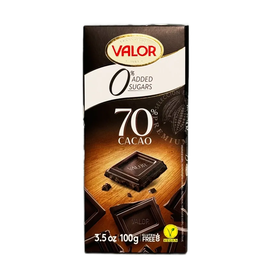 شکلات تلخ 70% بدون شکر والور